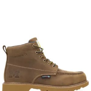 Wolverine  X Valiant University Of Michigan Floorhand Moc Toe Work Boot Tan Discount