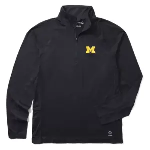 Wolverine  X Valiant University Of Michigan Sun-Stop Eco Half Zip Dark Navy Hot