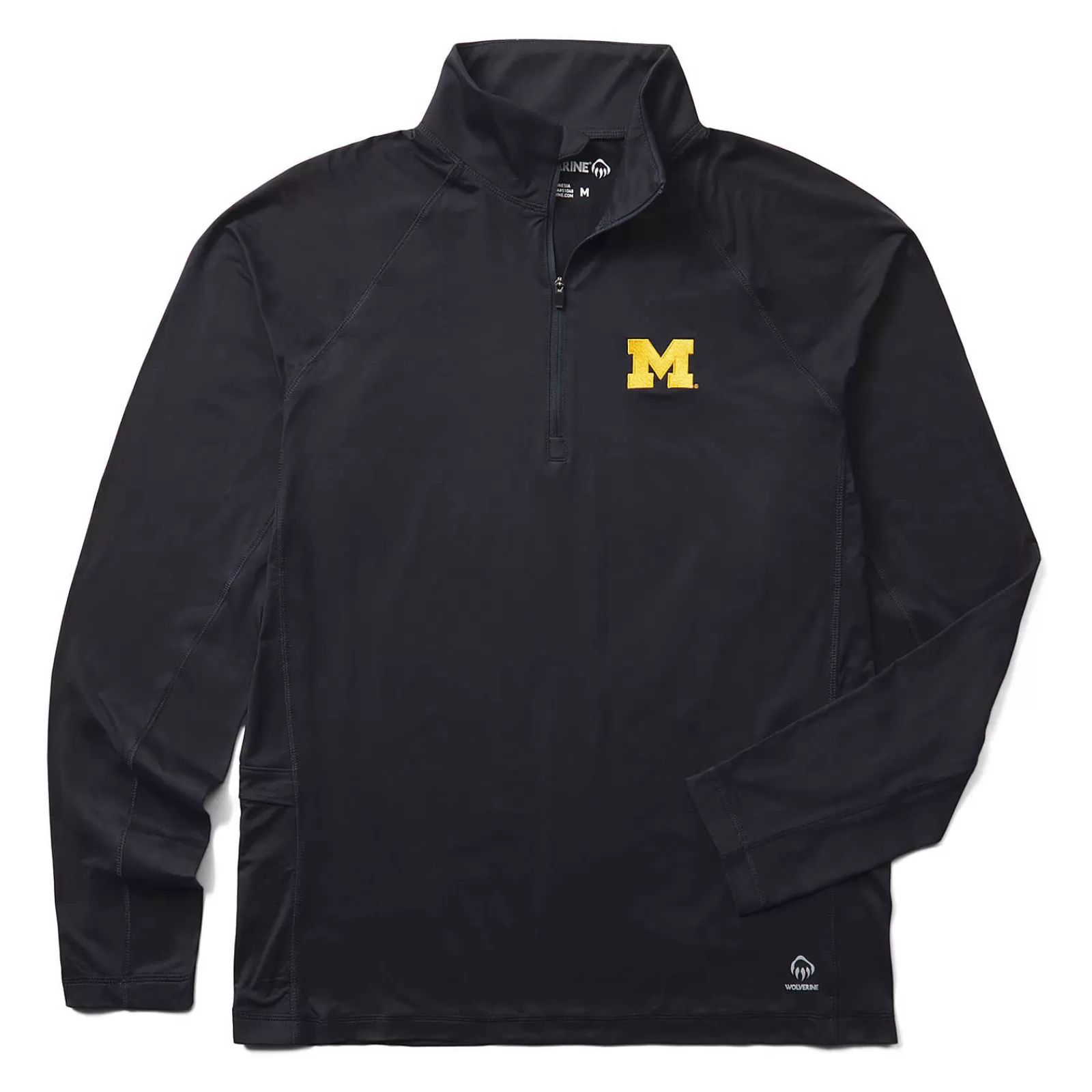 Wolverine  X Valiant University Of Michigan Sun-Stop Eco Half Zip Dark Navy Hot