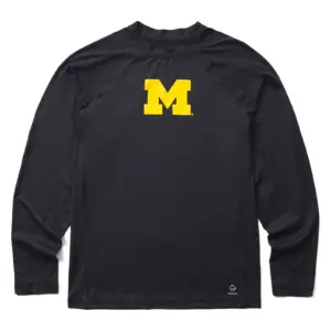 Wolverine  X Valiant University Of Michigan Sun-Stop Eco Long Sleeve Tee Dark Navy Fashion